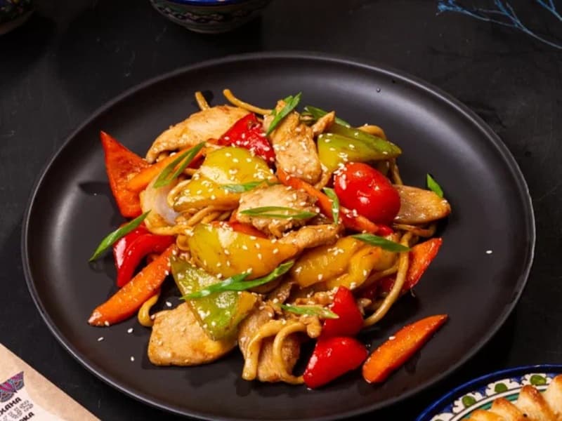 Лапша с курицей